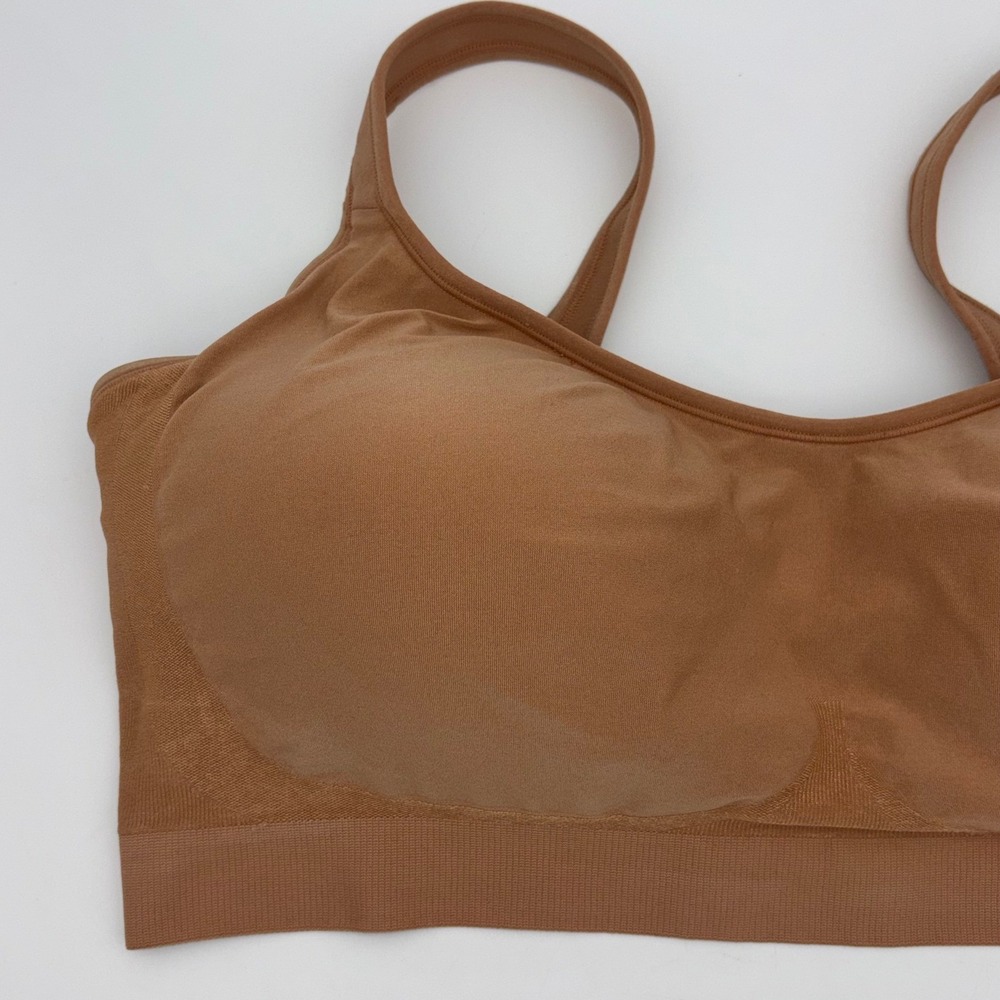 SHAPERMINT Wireless Shaping Bra Comfort Straps Stretch Seamless Tan Nude 4XL - Picture 6 of 12